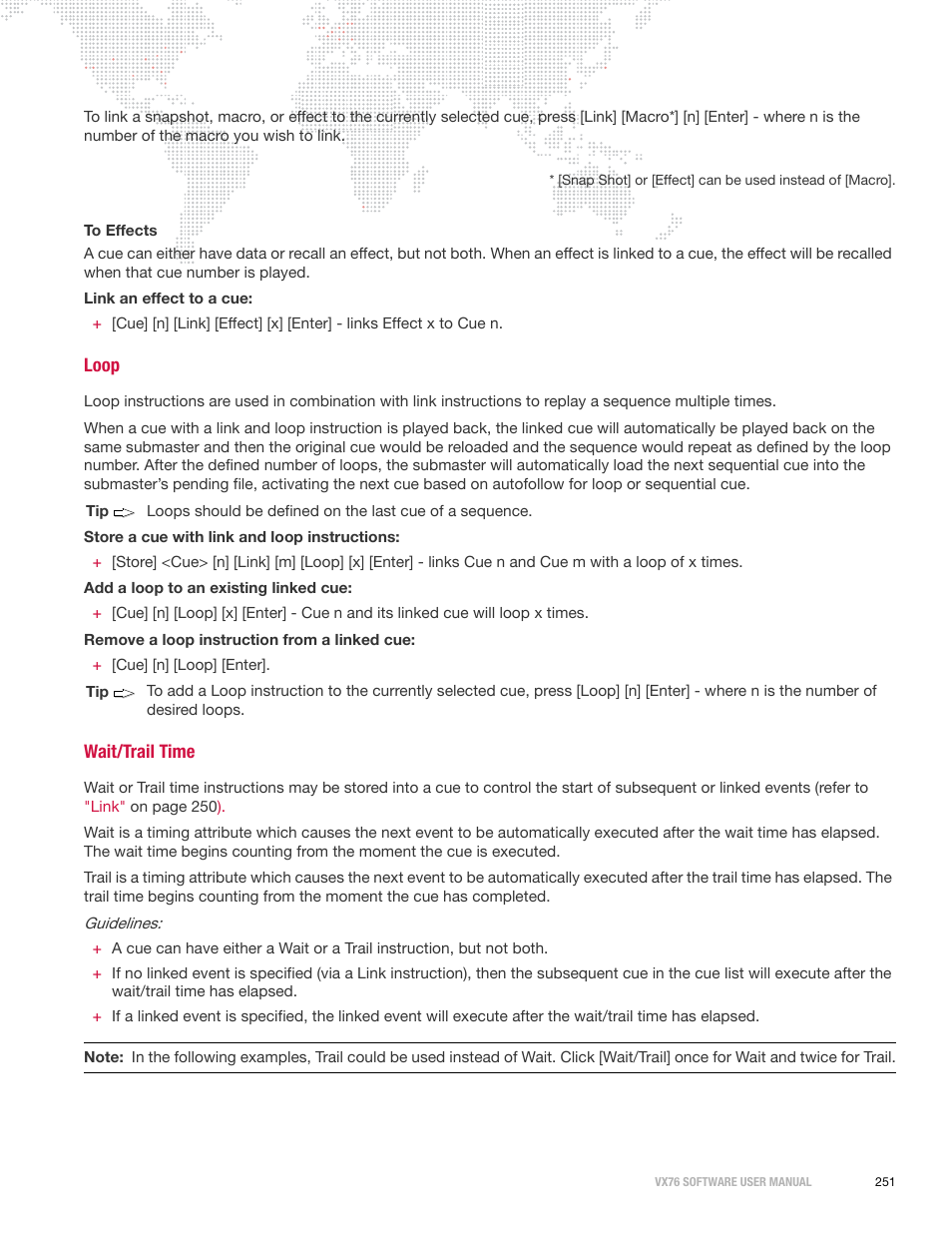 Loop, Wait/trail time, Loop wait/trail time | PRG Vx76 User Manual 3.6 User Manual | Page 267 / 418