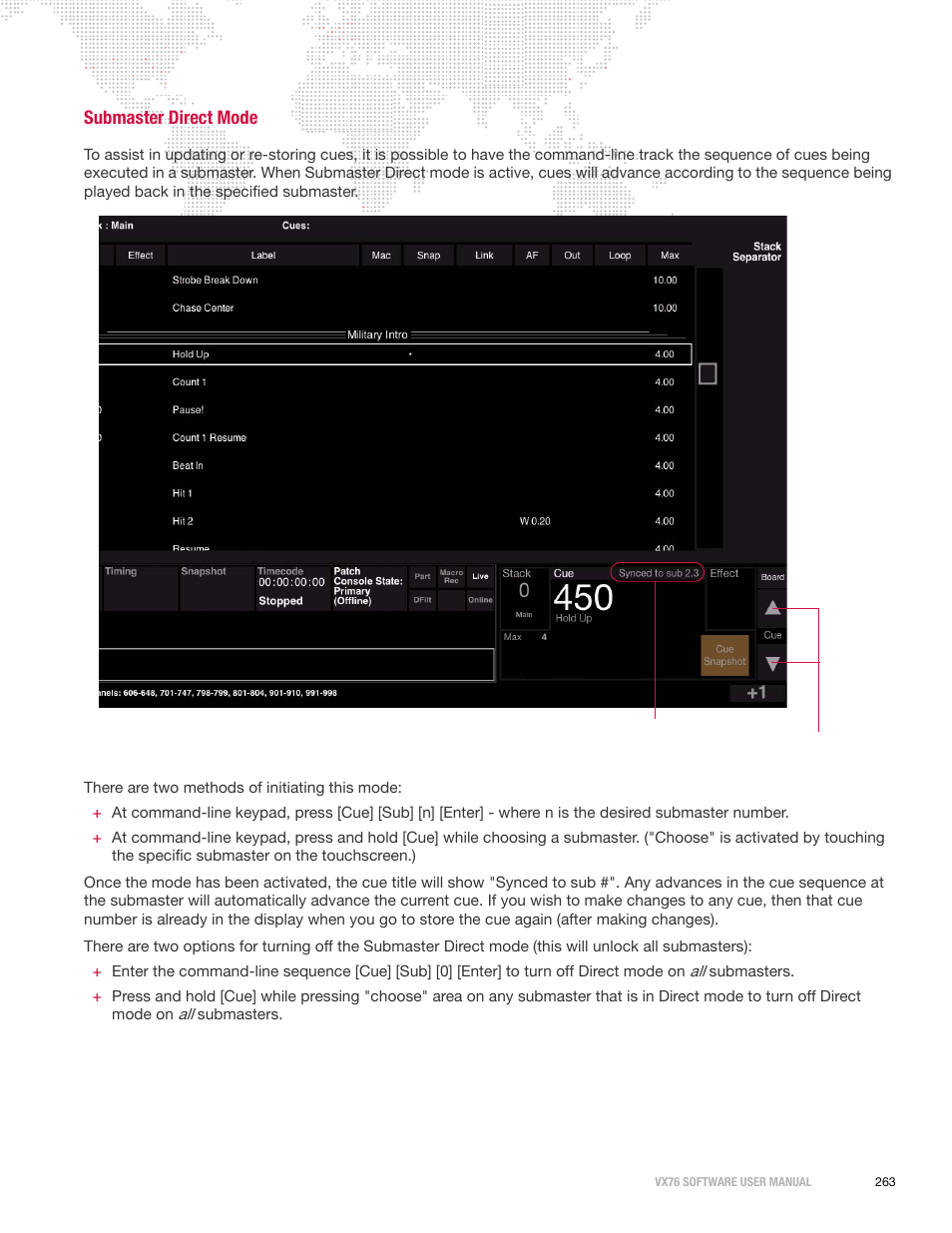 Submaster direct mode | PRG Vx76 User Manual 3.6 User Manual | Page 279 / 418