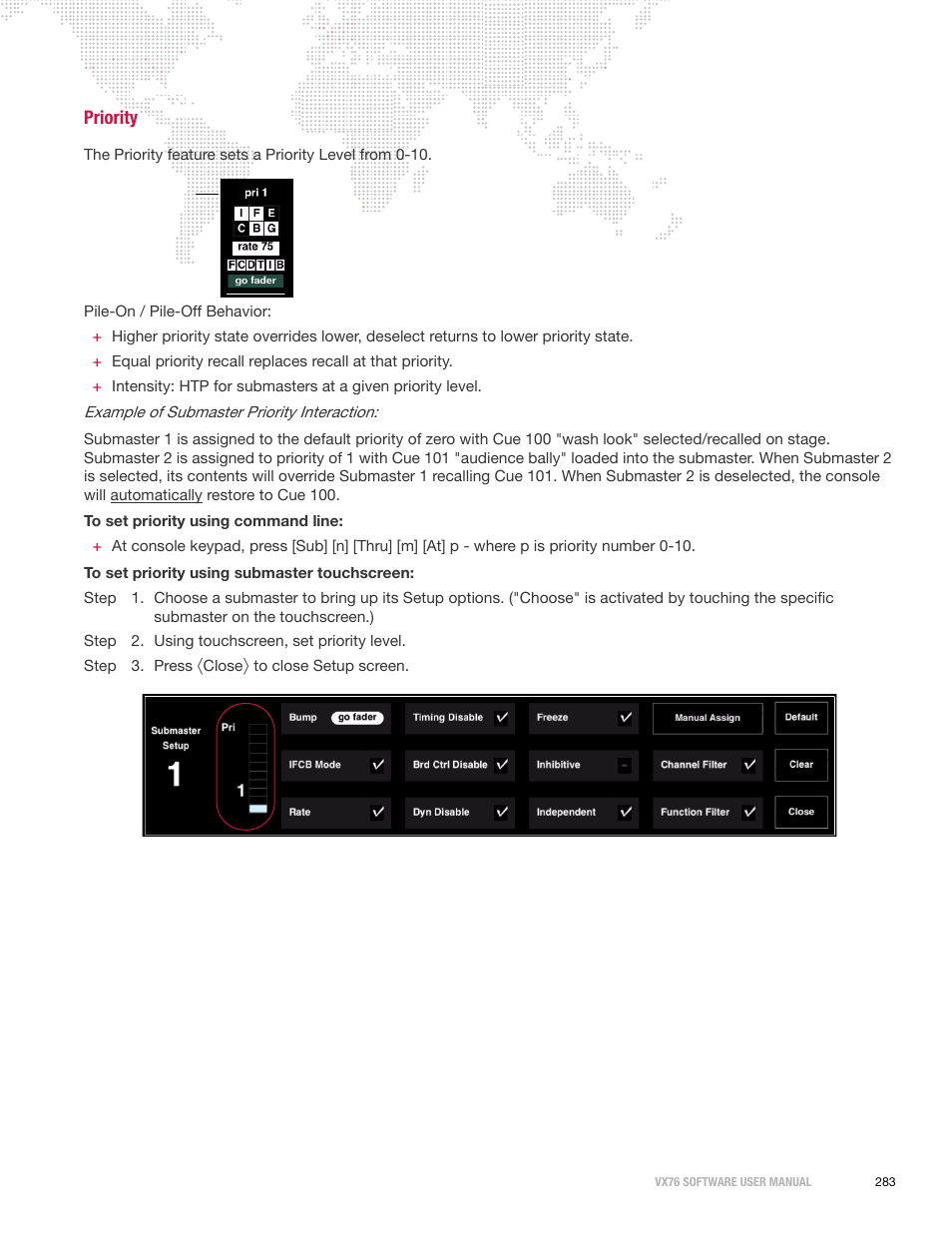 Priority | PRG Vx76 User Manual 3.6 User Manual | Page 299 / 418