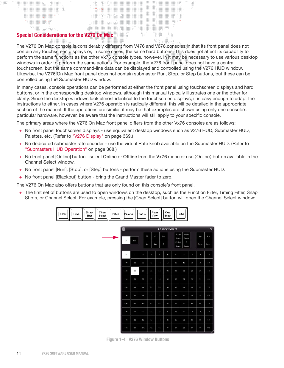 Special considerations for the v276 on mac | PRG Vx76 User Manual 3.6 User Manual | Page 30 / 418