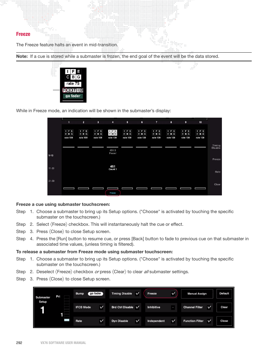 Freeze | PRG Vx76 User Manual 3.6 User Manual | Page 308 / 418