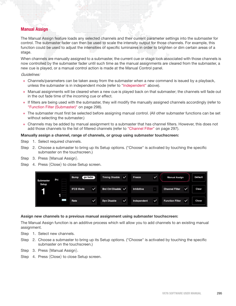 Manual assign | PRG Vx76 User Manual 3.6 User Manual | Page 311 / 418