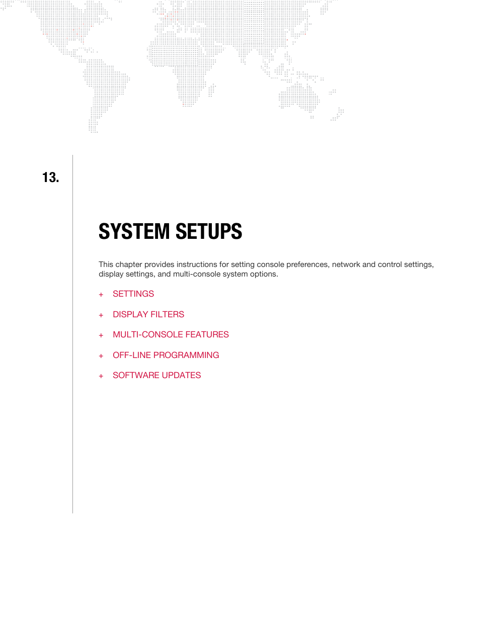 System setups, Chapter 13. system setups | PRG Vx76 User Manual 3.6 User Manual | Page 321 / 418