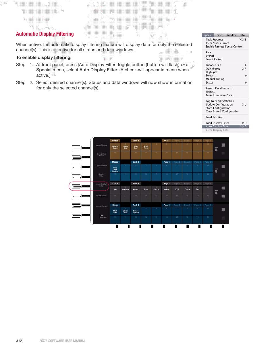 Automatic display filtering | PRG Vx76 User Manual 3.6 User Manual | Page 328 / 418