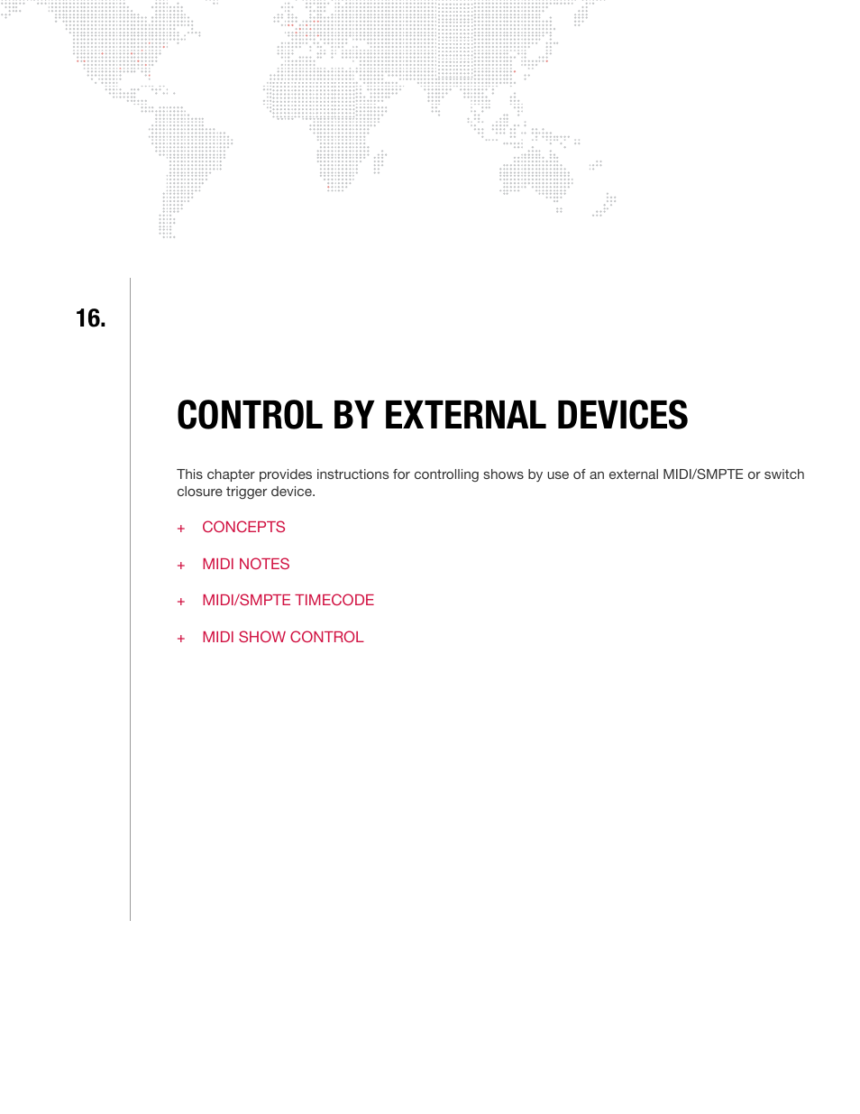 Control by external devices, Chapter 16. control by external devices | PRG Vx76 User Manual 3.6 User Manual | Page 367 / 418