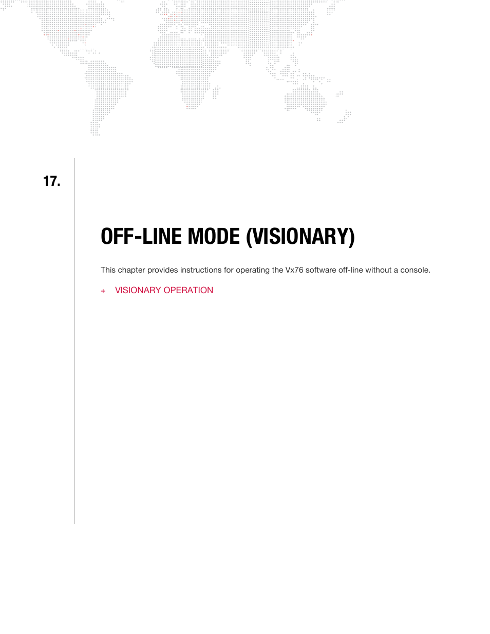 Off-line mode (visionary), Chapter 17. off-line mode (visionary) | PRG Vx76 User Manual 3.6 User Manual | Page 379 / 418