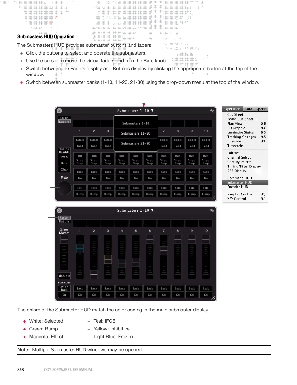 Submasters hud operation | PRG Vx76 User Manual 3.6 User Manual | Page 384 / 418