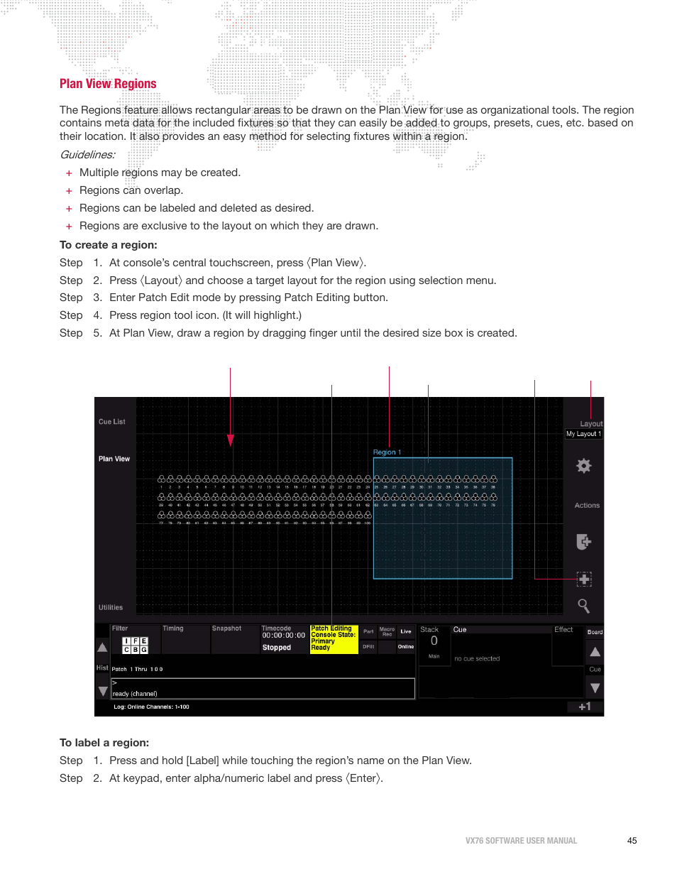 Plan view regions | PRG Vx76 User Manual 3.6 User Manual | Page 61 / 418