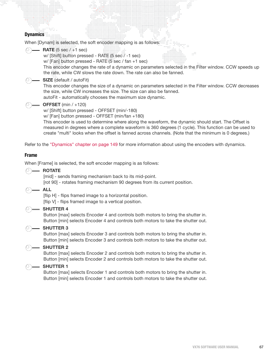 Dynamics, Frame, Dynamics frame | PRG Vx76 User Manual 3.6 User Manual | Page 83 / 418