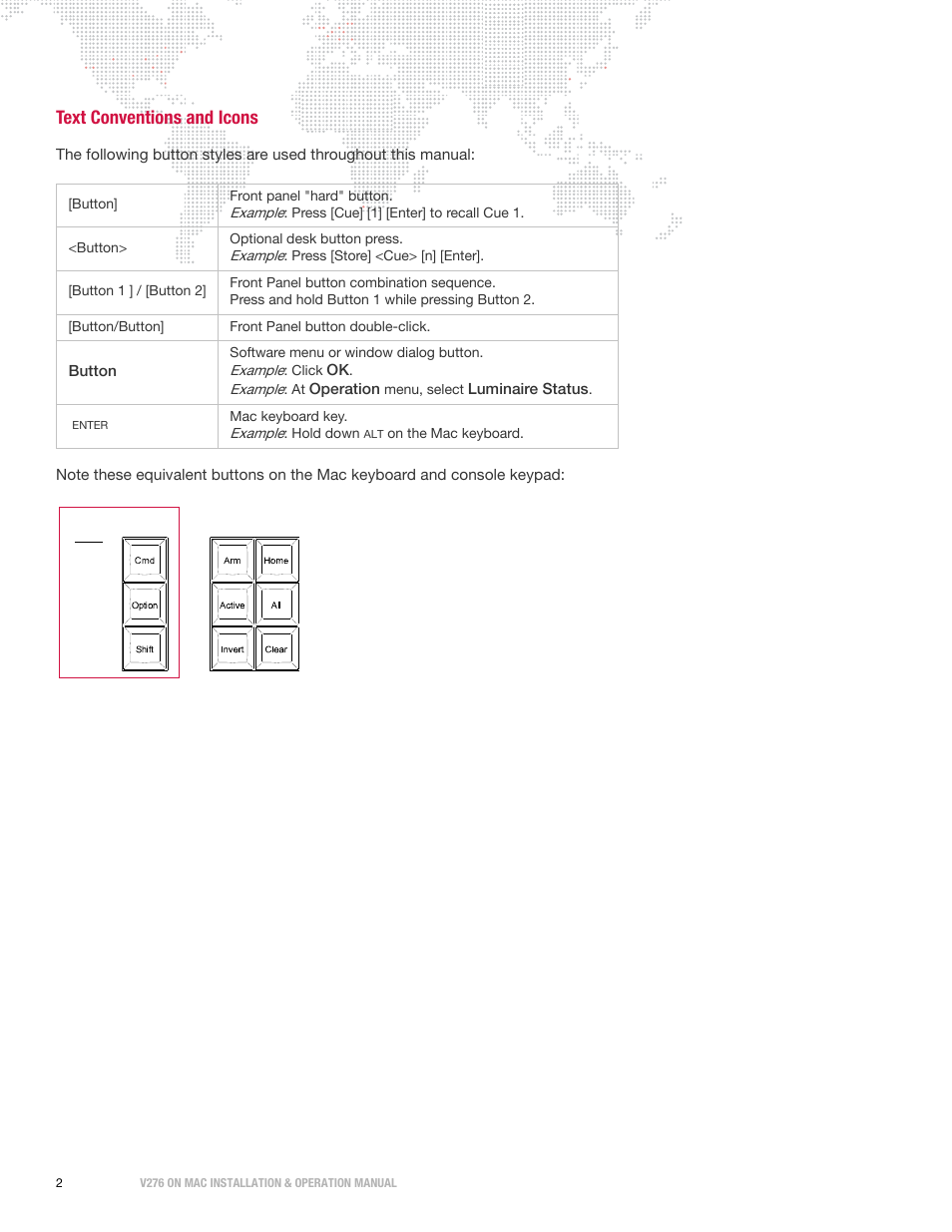 Text conventions and icons | PRG V276 Installation & Operation Manual User Manual | Page 12 / 28
