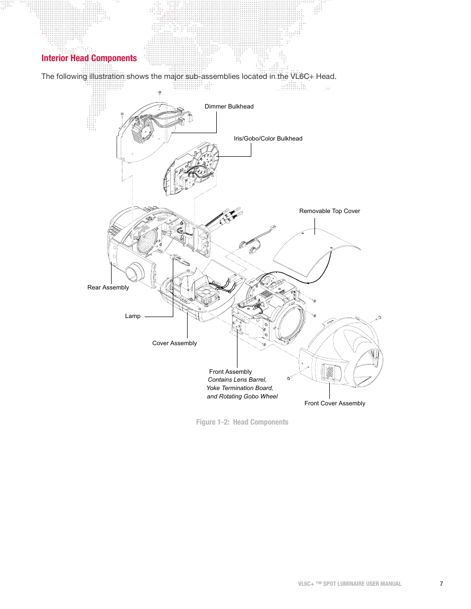 Interior head components | PRG VL6C+ User Manual | Page 15 / 70