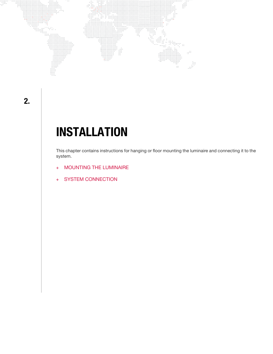 Installation, Chapter 2. installation | PRG VL6C+ User Manual | Page 23 / 70