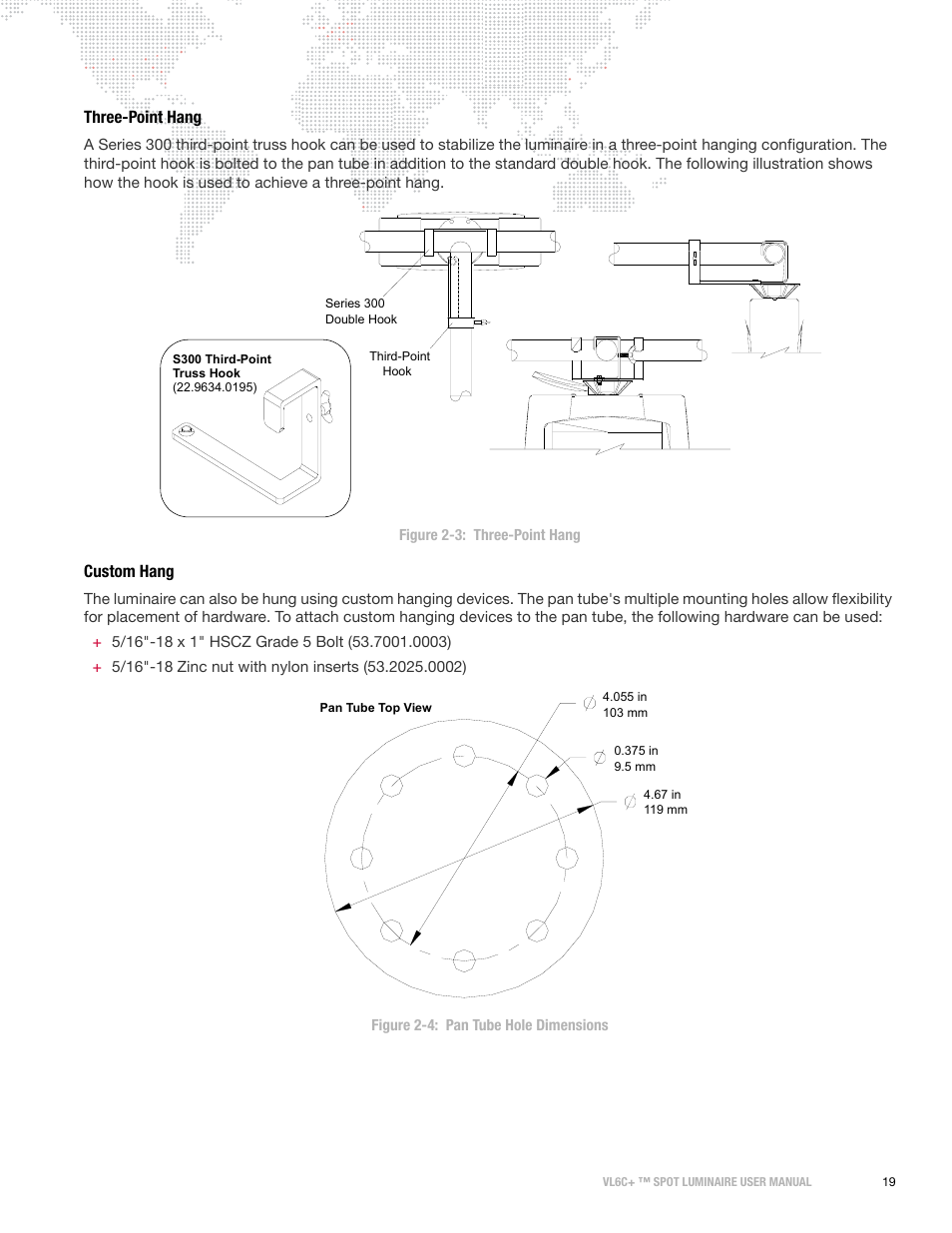 Three-point hang, Custom hang, Three-point hang custom hang | PRG VL6C+ User Manual | Page 27 / 70