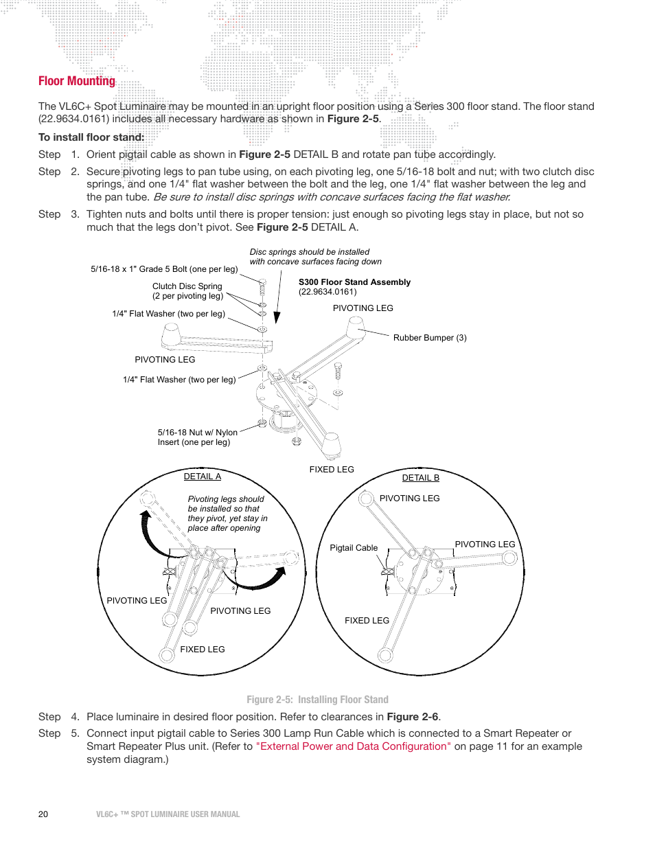Floor mounting | PRG VL6C+ User Manual | Page 28 / 70