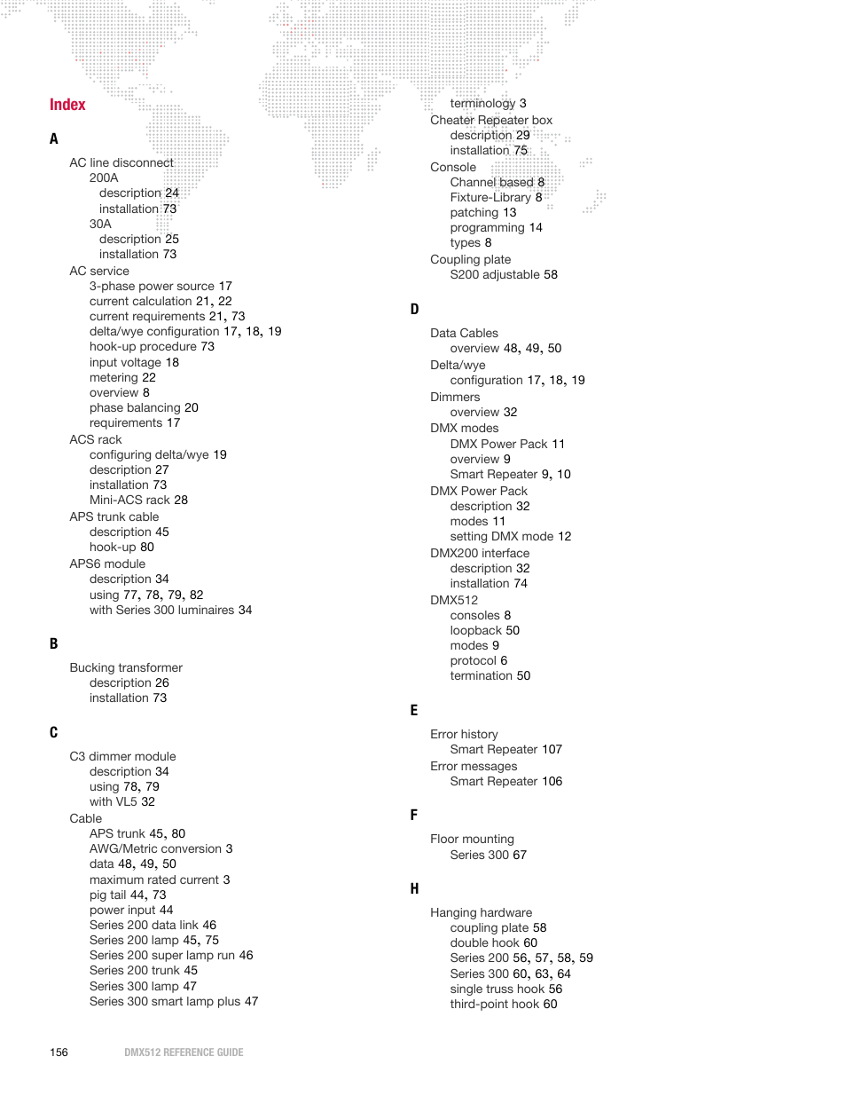 Index | PRG DMX Reference Guide 5.4 User Manual | Page 164 / 166