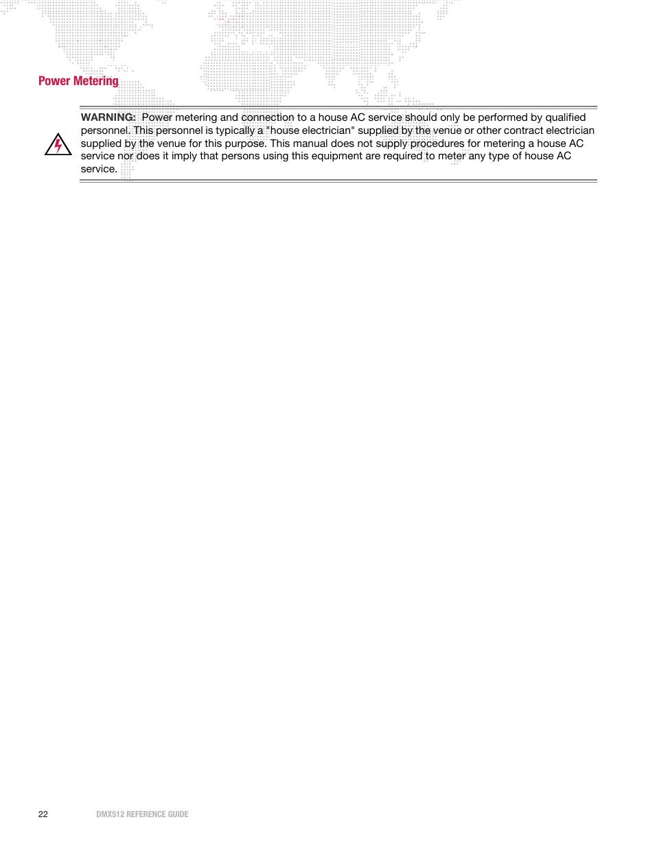 Power metering | PRG DMX Reference Guide 5.4 User Manual | Page 30 / 166