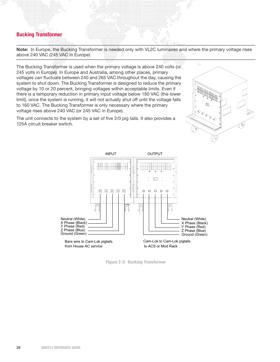 Bucking transformer | PRG DMX Reference Guide 5.4 User Manual | Page 34 / 166