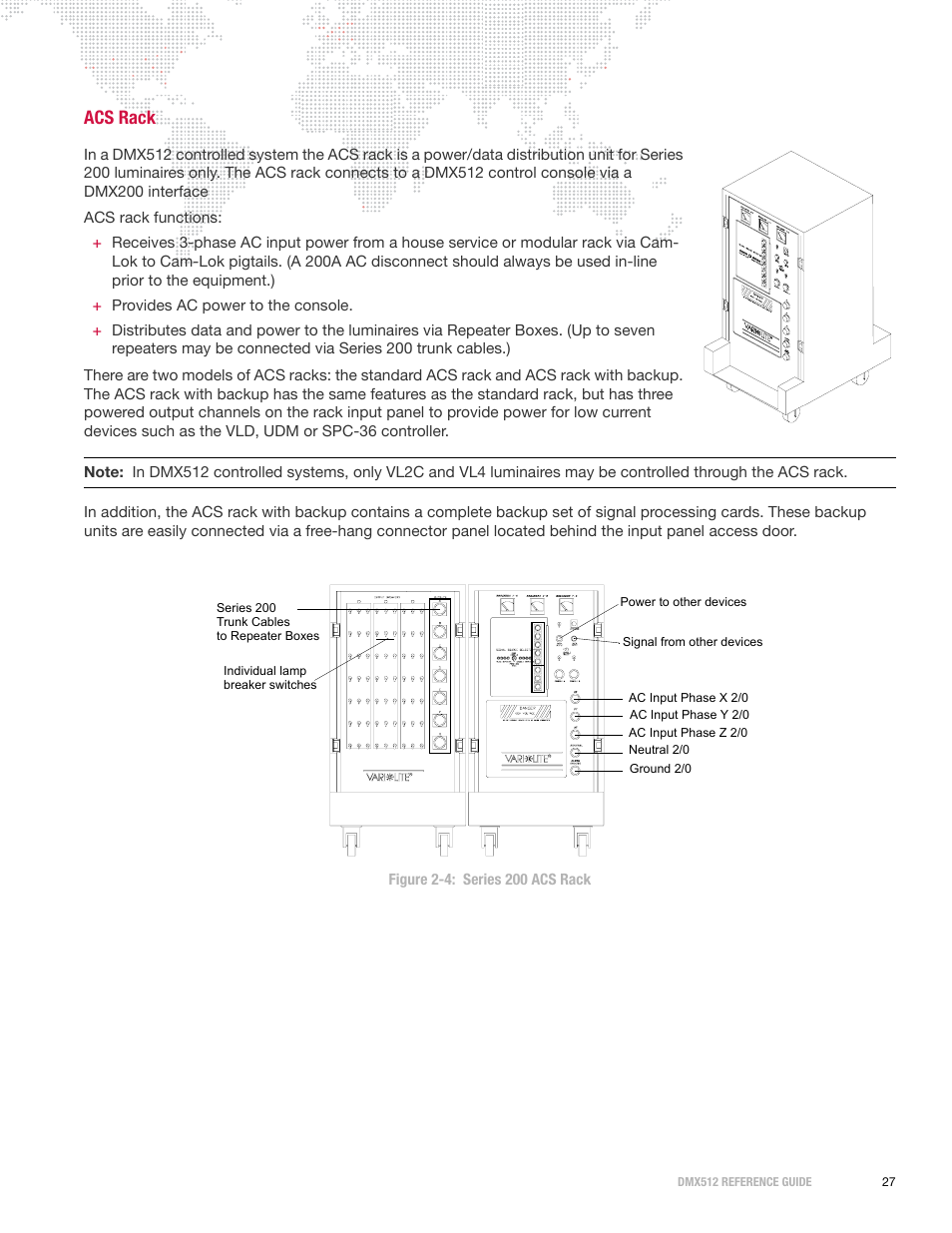 Acs rack | PRG DMX Reference Guide 5.4 User Manual | Page 35 / 166