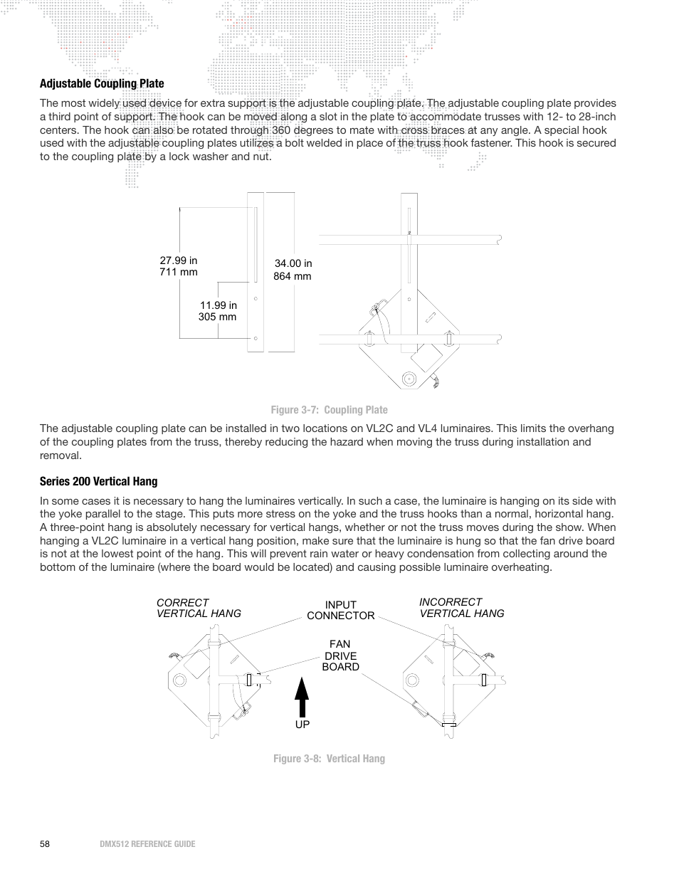 Adjustable coupling plate, Series 200 vertical hang, Adjustable coupling plate series 200 vertical hang | PRG DMX Reference Guide 5.4 User Manual | Page 66 / 166