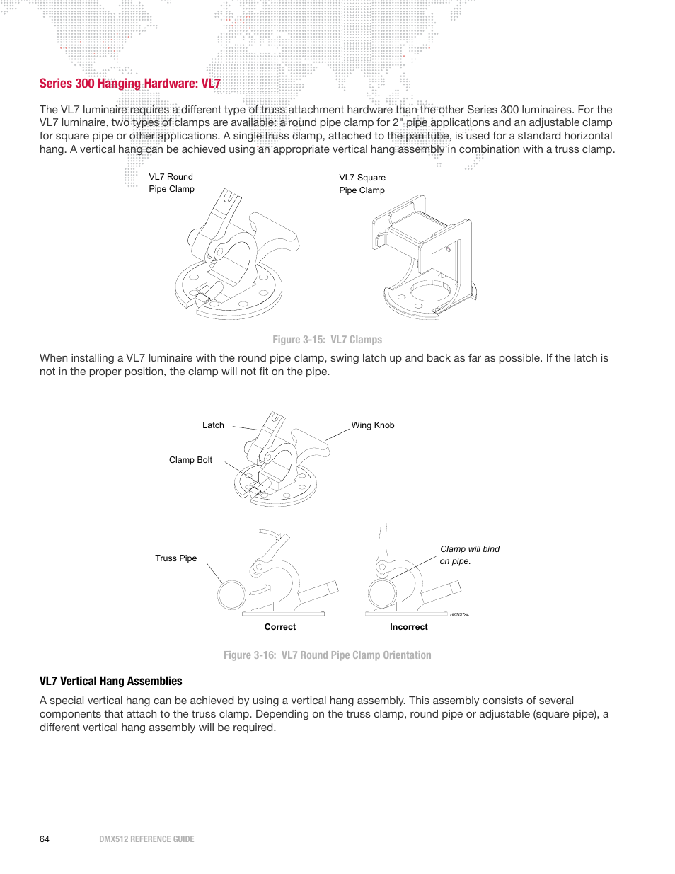 Series 300 hanging hardware: vl7, Vl7 vertical hang assemblies | PRG DMX Reference Guide 5.4 User Manual | Page 72 / 166