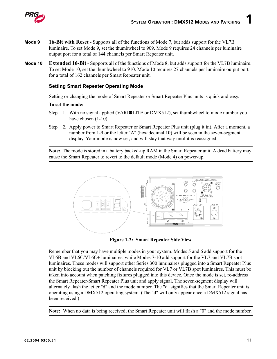 PRG Controlling VARI-LITE Equipment Using DMX 512 User Manual | Page 19 / 176