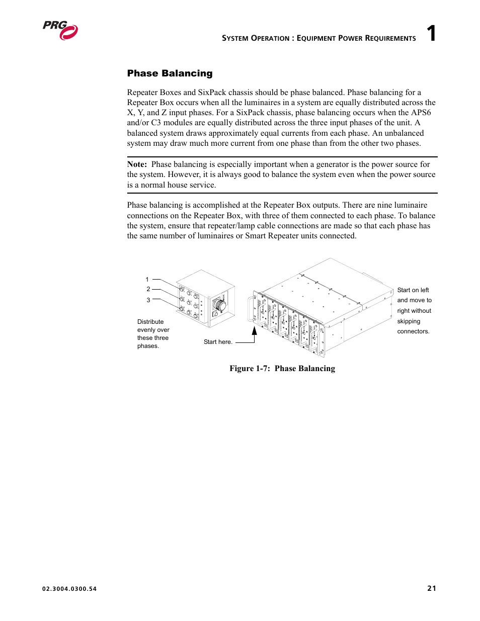 Phase balancing | PRG Controlling VARI-LITE Equipment Using DMX 512 User Manual | Page 29 / 176
