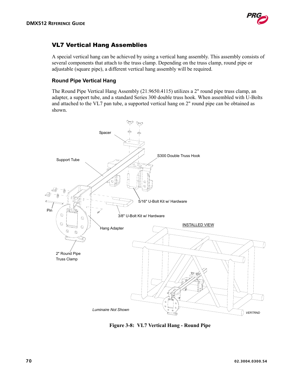 Vl7 vertical hang assemblies | PRG Controlling VARI-LITE Equipment Using DMX 512 User Manual | Page 78 / 176