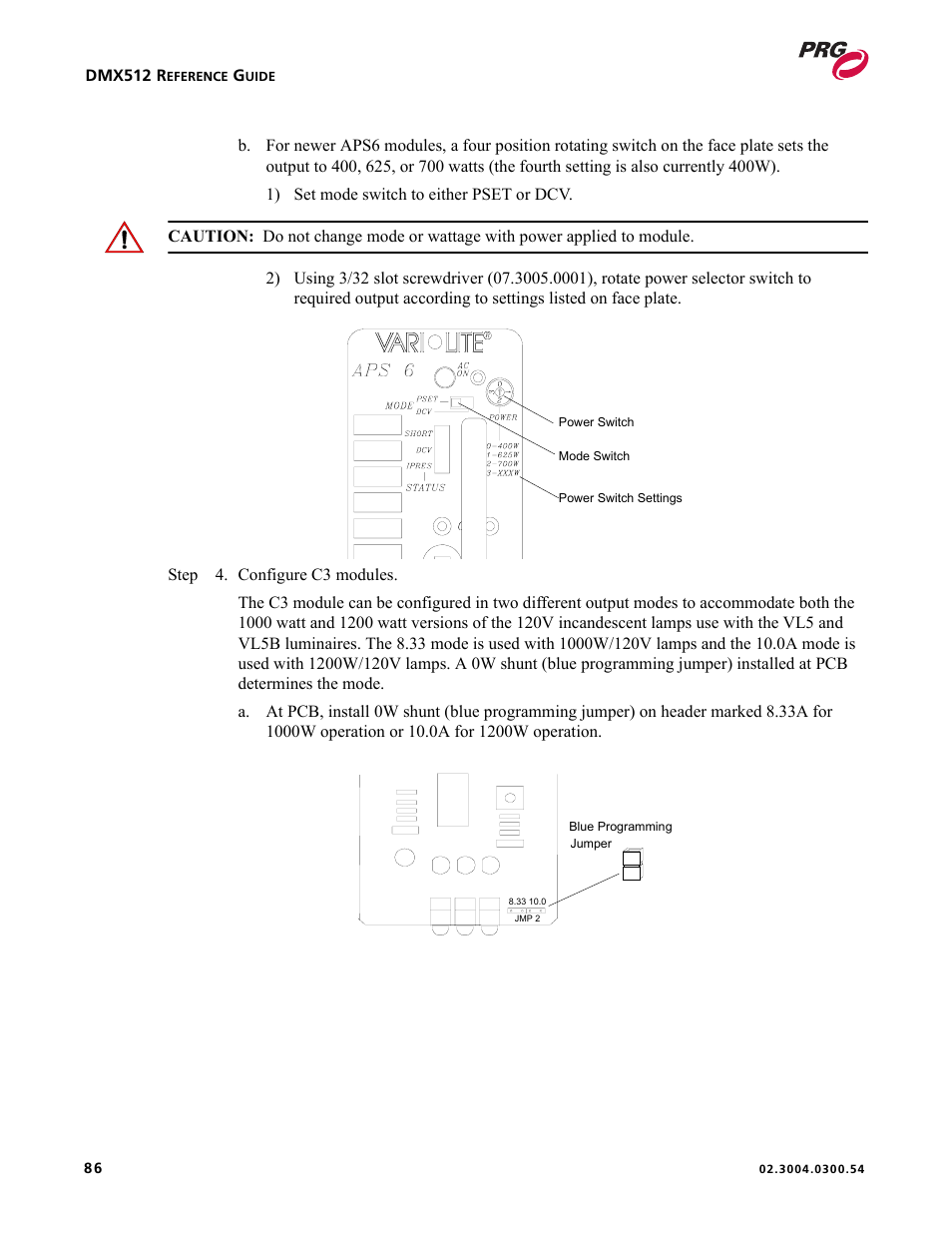 PRG Controlling VARI-LITE Equipment Using DMX 512 User Manual | Page 94 / 176