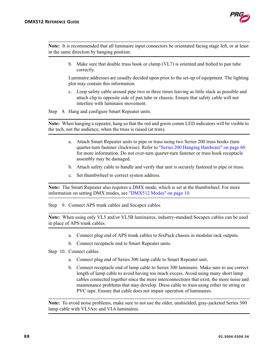 PRG Controlling VARI-LITE Equipment Using DMX 512 User Manual | Page 96 / 176