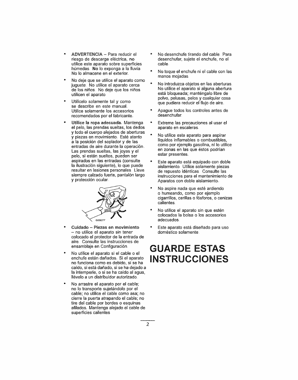Guarde estas instrucciones | Craftsman 136.748270 User Manual | Page 12 / 20