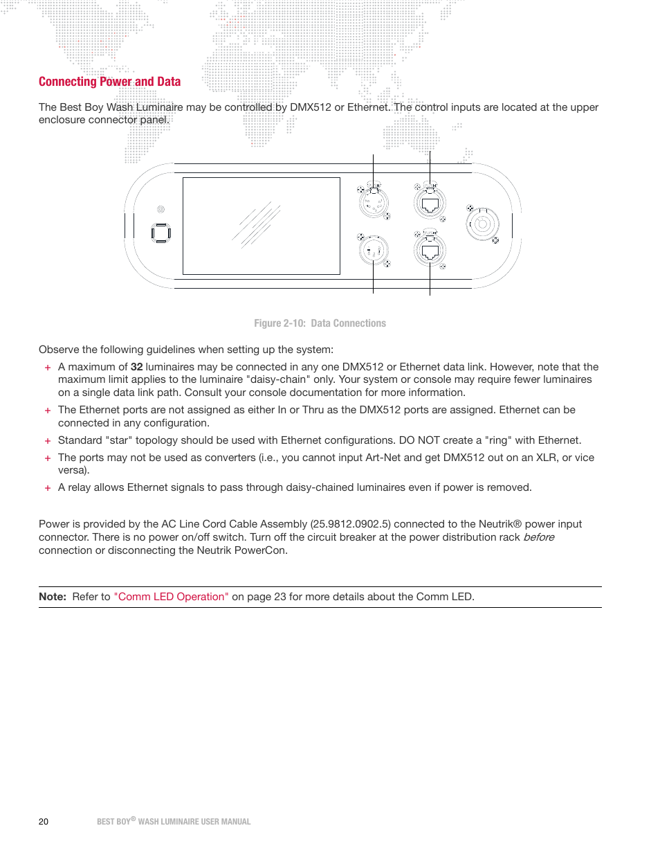 Connecting power and data | PRG Best Boy Wash User Manual User Manual | Page 28 / 92