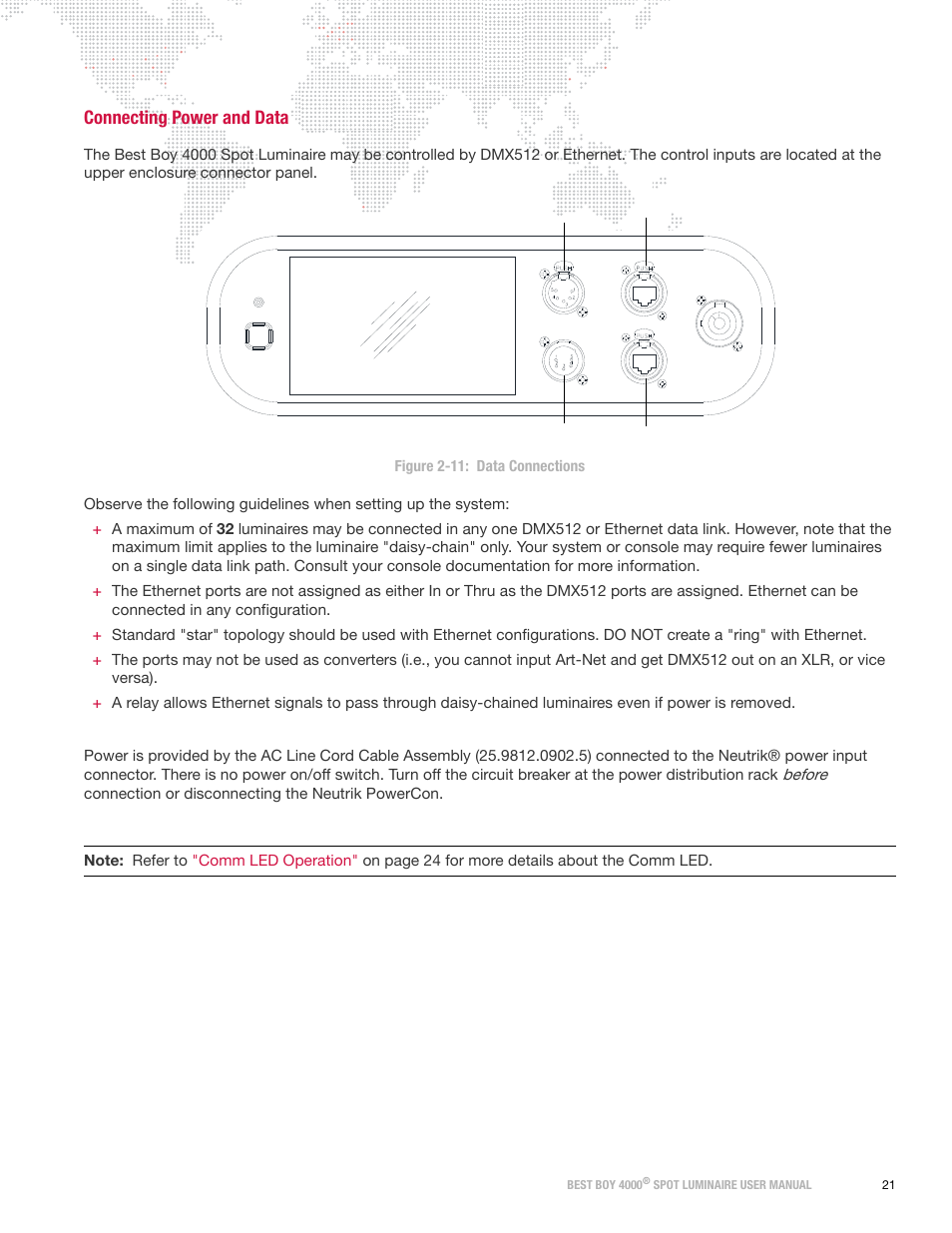 Connecting power and data | PRG Best Boy 4000 User Manual User Manual | Page 29 / 102