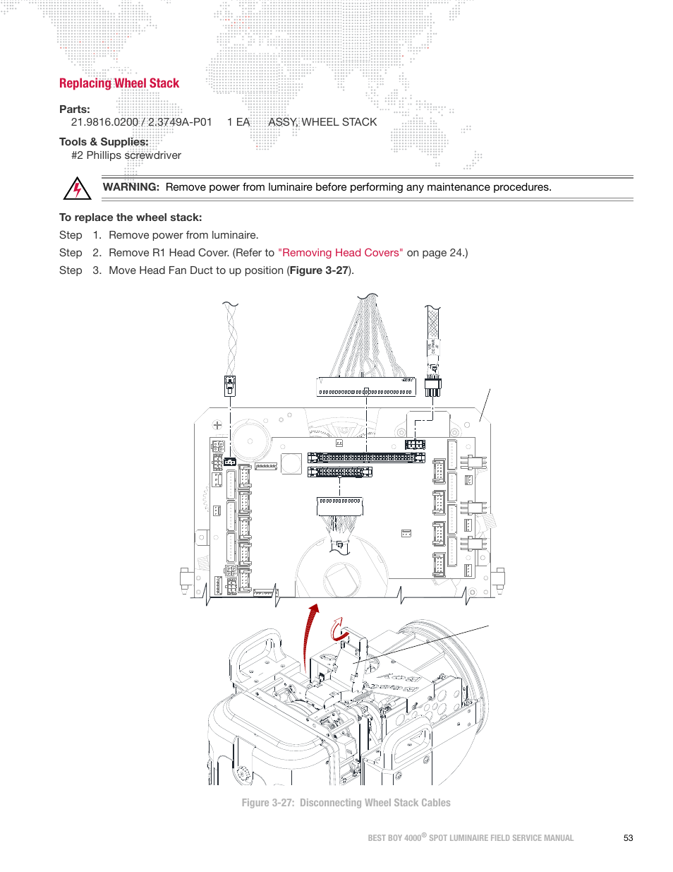 Replacing wheel stack | PRG Best Boy Field Service Manual User Manual | Page 61 / 120