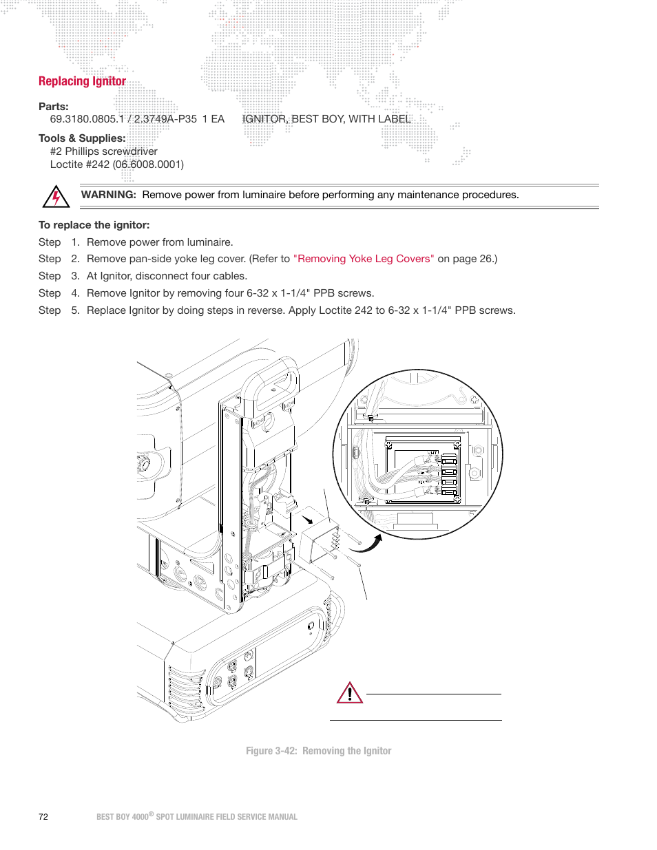 Replacing ignitor | PRG Best Boy Field Service Manual User Manual | Page 80 / 120