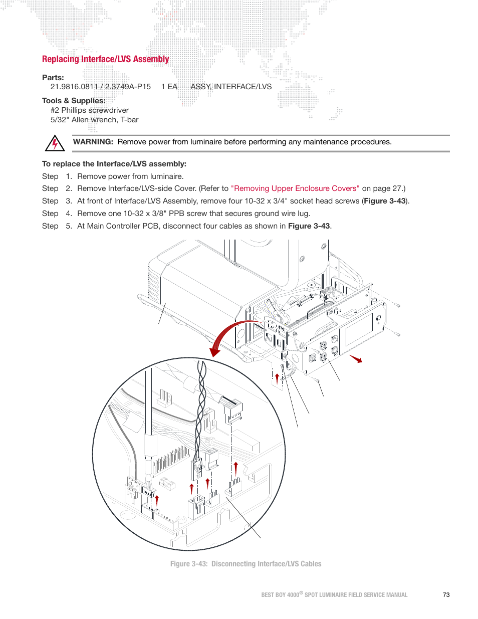 Replacing interface/lvs assembly | PRG Best Boy Field Service Manual User Manual | Page 81 / 120