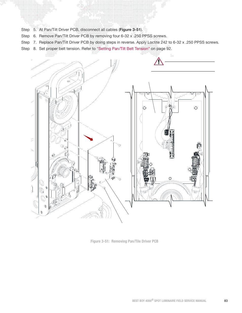 Tilt pan | PRG Best Boy Field Service Manual User Manual | Page 91 / 120