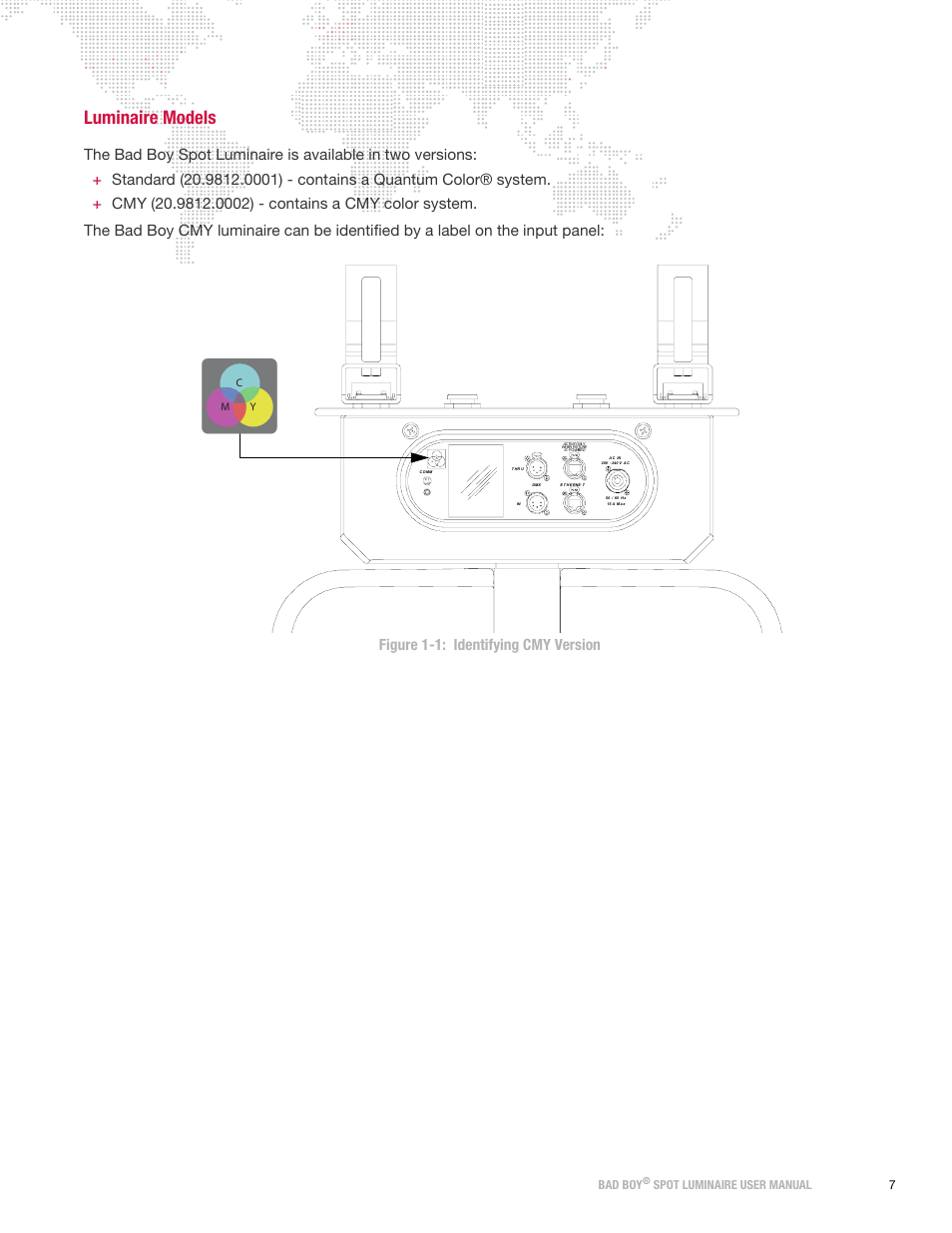 Luminaire models | PRG Bad Boy User Manual 1.6 User Manual | Page 15 / 104