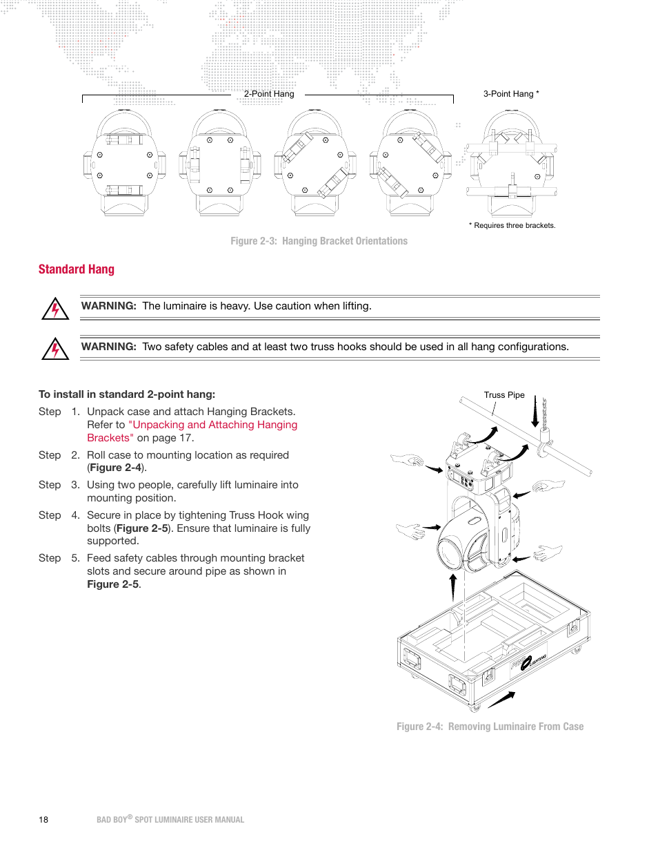 Standard hang | PRG Bad Boy User Manual 1.6 User Manual | Page 26 / 104