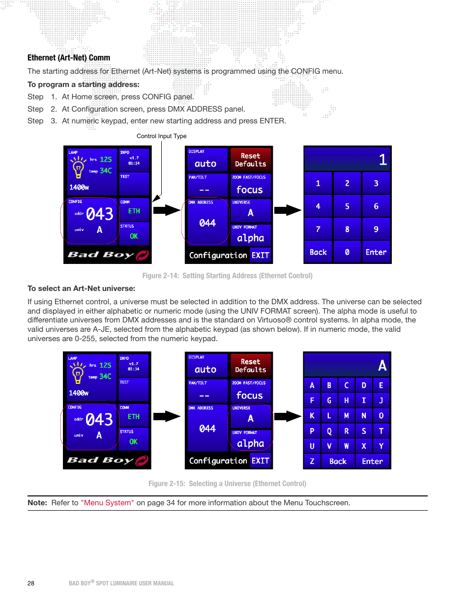 Ethernet (art-net) comm | PRG Bad Boy User Manual 1.6 User Manual | Page 36 / 104