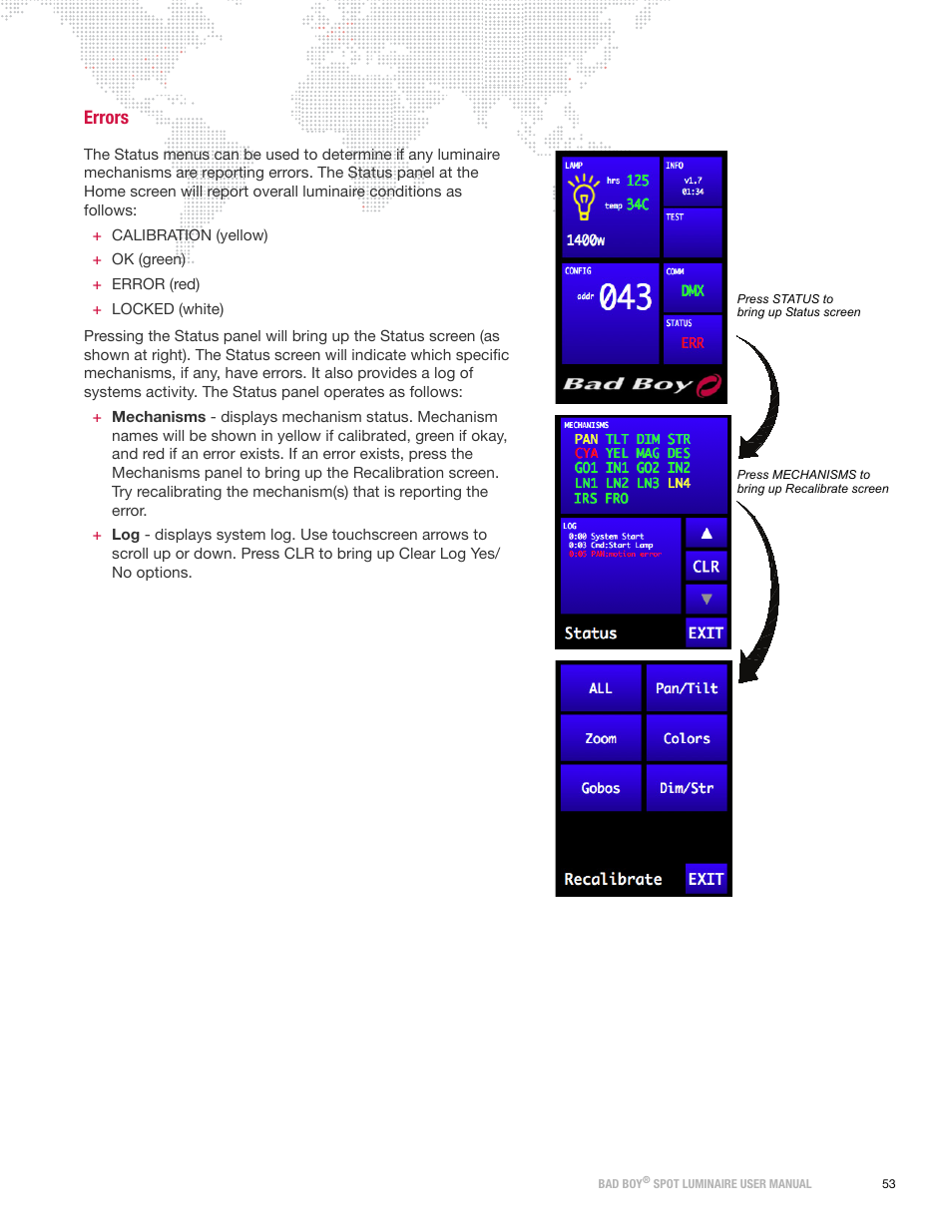 Errors | PRG Bad Boy User Manual 1.6 User Manual | Page 61 / 104