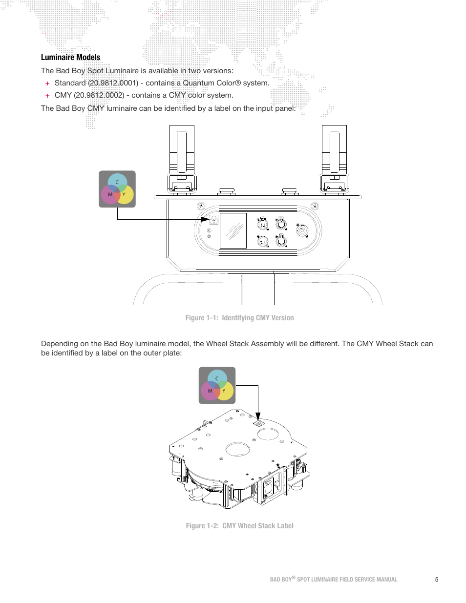 Luminaire models | PRG Bad Boy Field Service Manual User Manual | Page 13 / 115