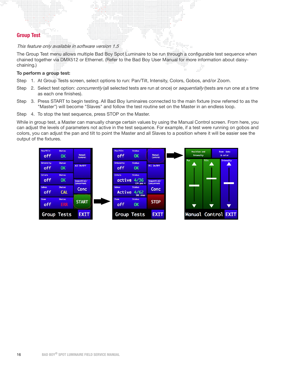 Group test | PRG Bad Boy Field Service Manual User Manual | Page 24 / 115