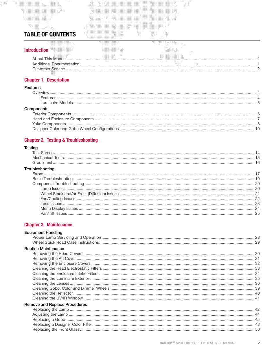 PRG Bad Boy Field Service Manual User Manual | Page 7 / 115