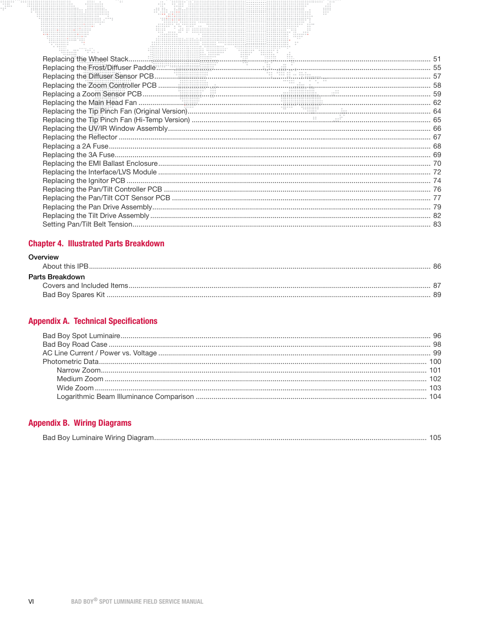 PRG Bad Boy Field Service Manual User Manual | Page 8 / 115