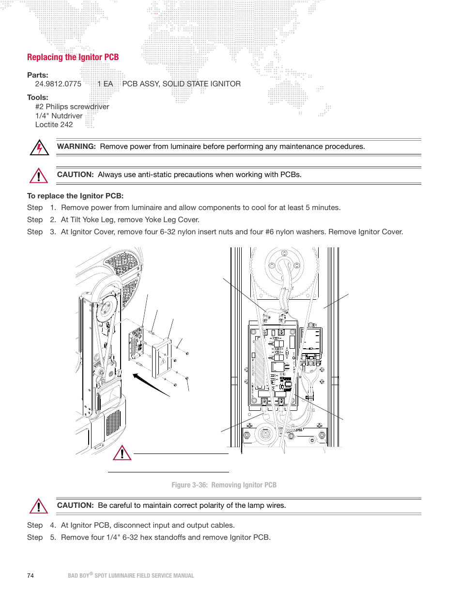 Replacing the ignitor pcb | PRG Bad Boy Field Service Manual User Manual | Page 82 / 115