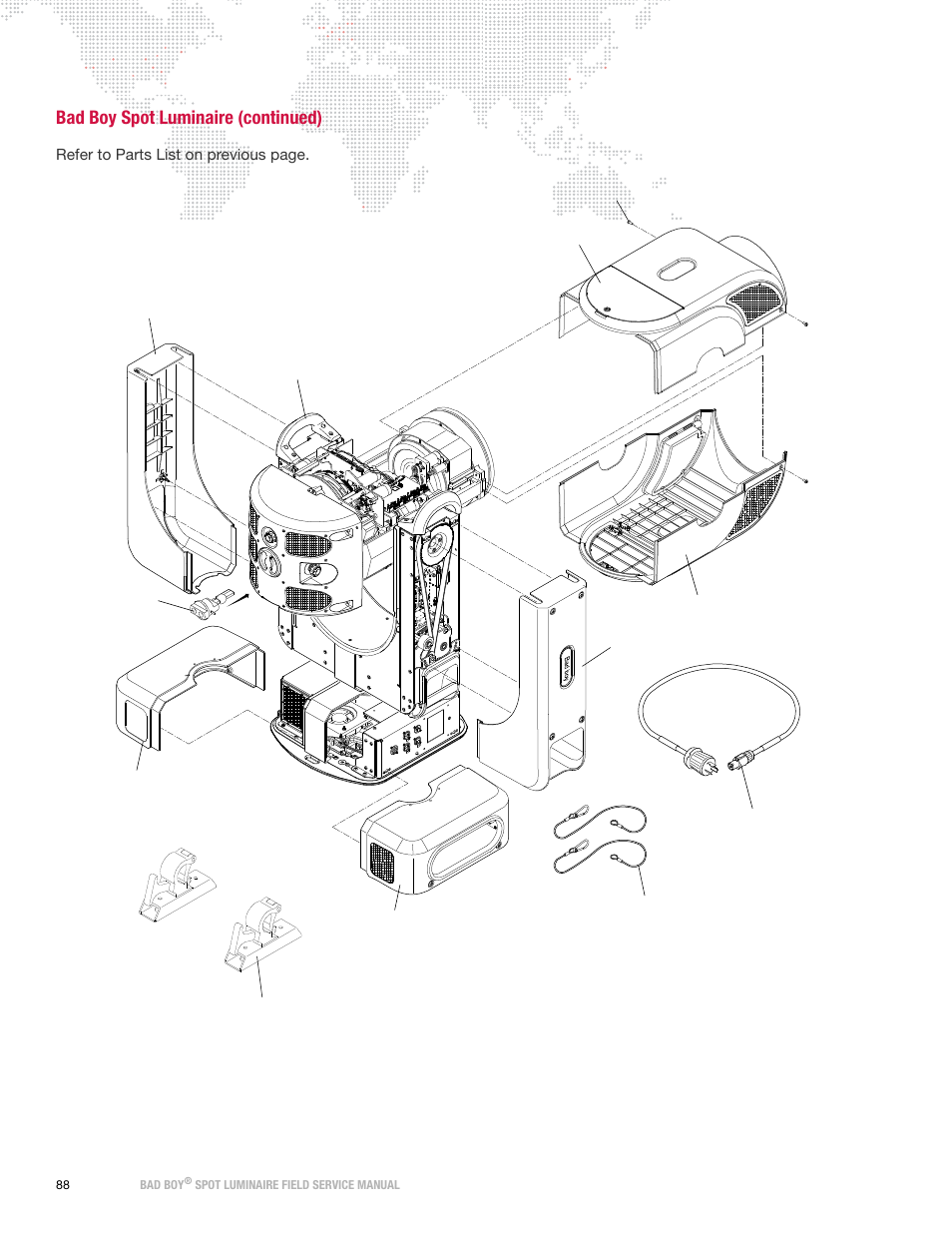 Bad boy spot luminaire (continued) | PRG Bad Boy Field Service Manual User Manual | Page 96 / 115