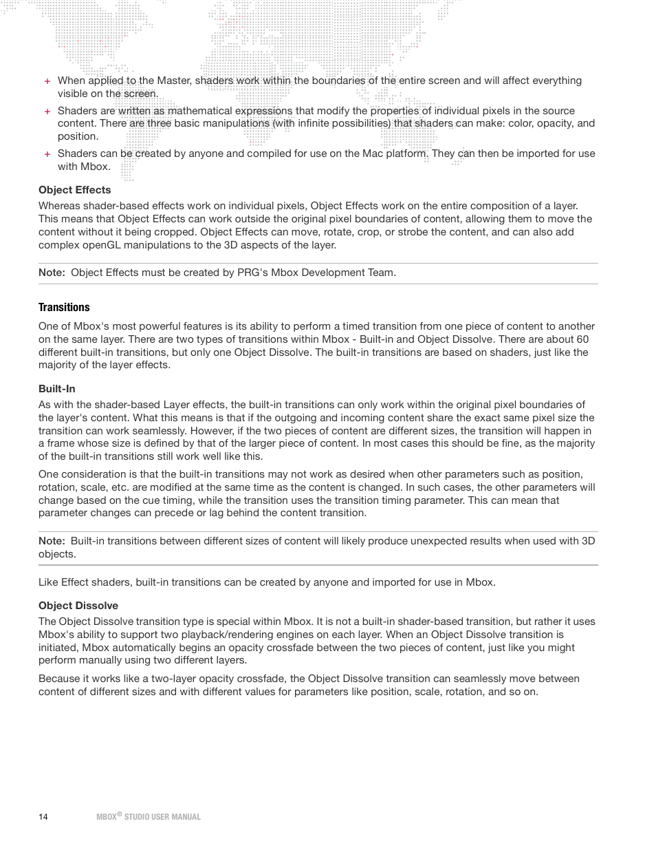 Transitions | PRG Mbox Studio Manual 3.9 User Manual | Page 22 / 158