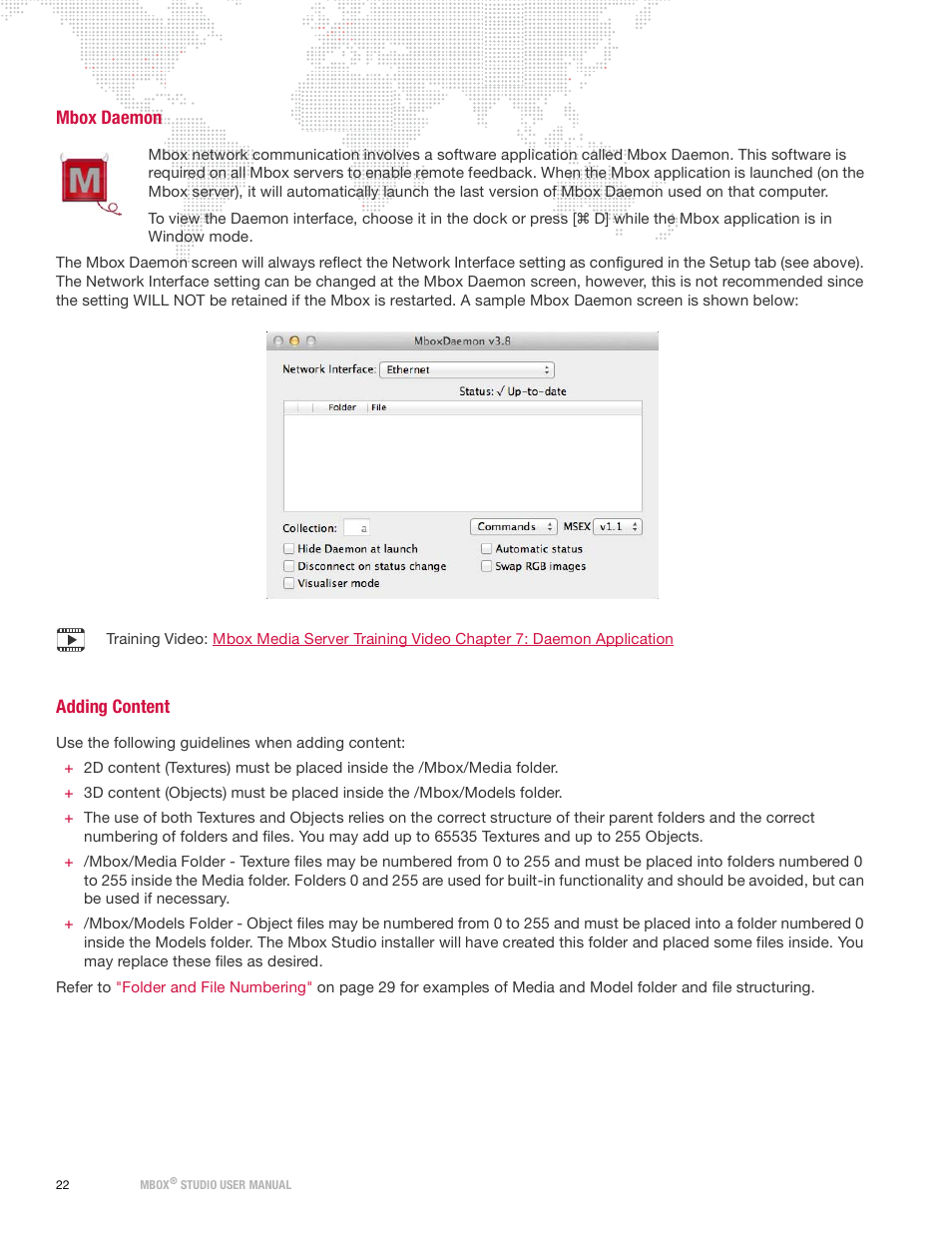 Mbox daemon, Adding content, Mbox daemon adding content | PRG Mbox Studio Manual 3.9 User Manual | Page 30 / 158