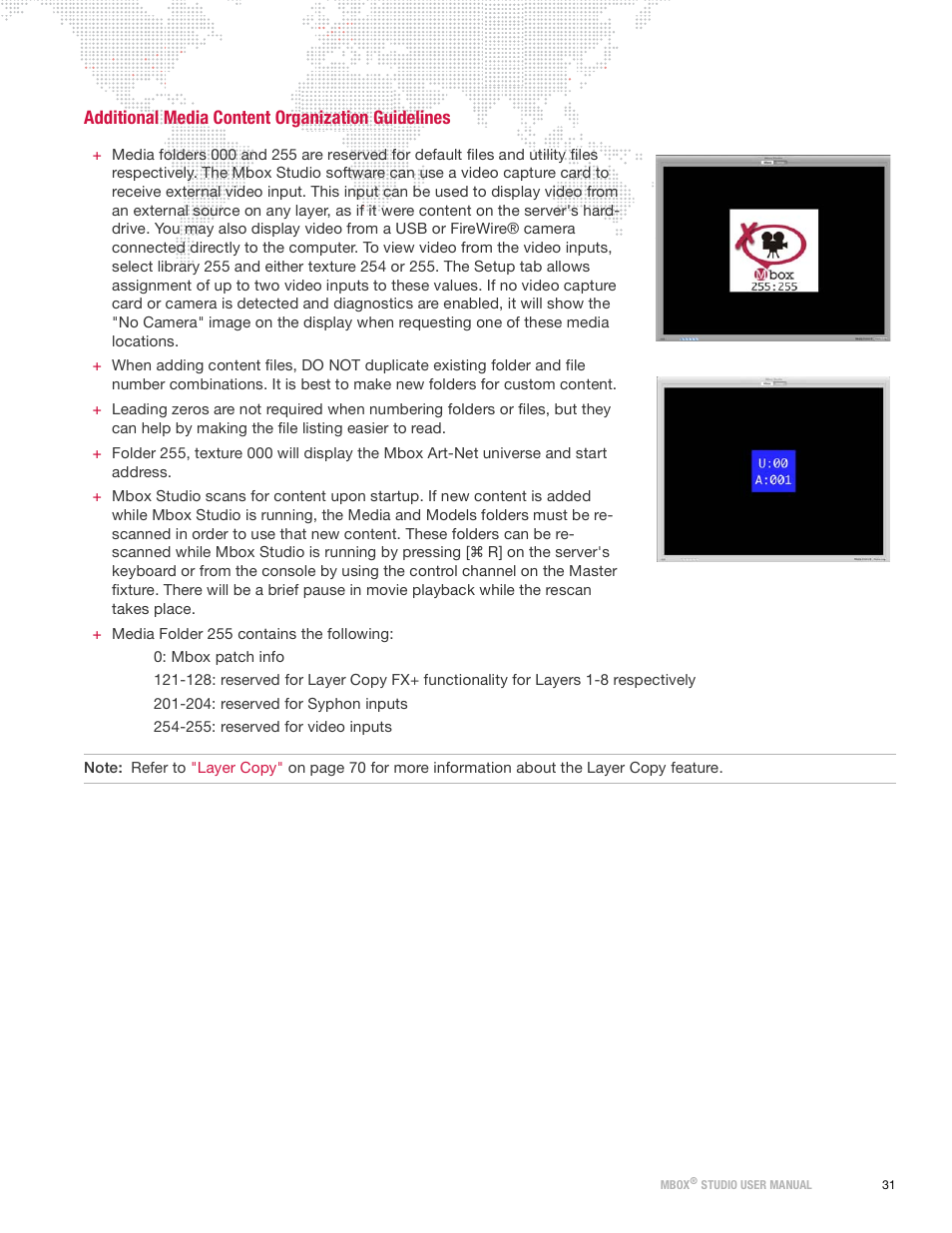 Additional media content organization guidelines | PRG Mbox Studio Manual 3.9 User Manual | Page 39 / 158