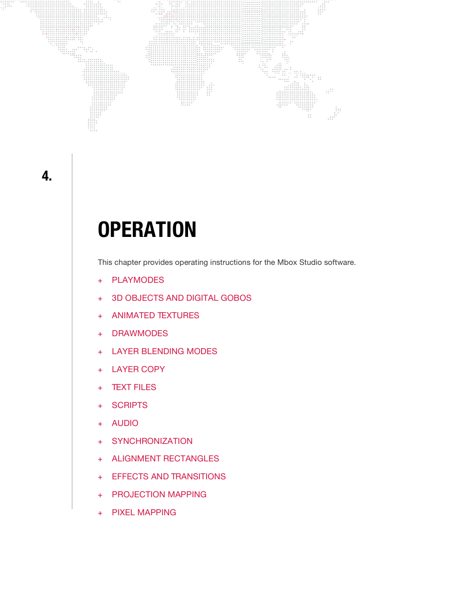 Operation, Chapter 4. operation | PRG Mbox Studio Manual 3.9 User Manual | Page 59 / 158